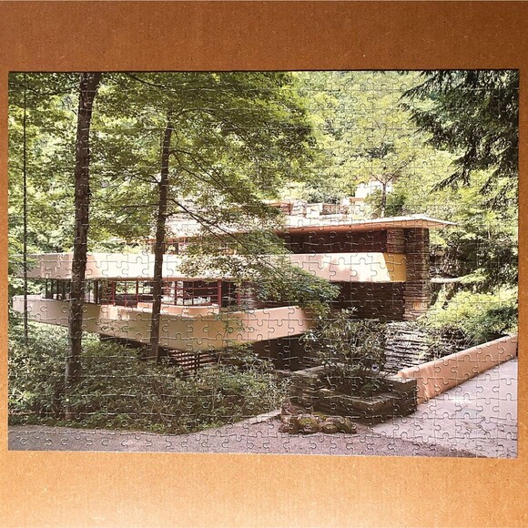 Frank Lloyd Wright Fallingwater Double Sided 500 Piece Puzzle - Complete - Picture 2 of 9